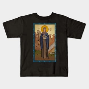 St Melangell Patron Saint of Hares Art Painting Kids T-Shirt